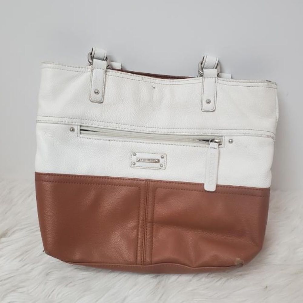 STONE & CO. White & Brown Purse